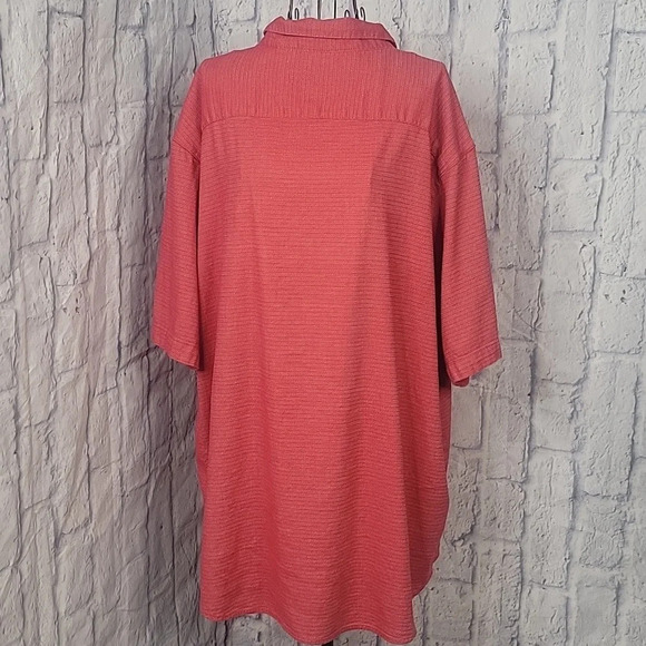 COLUMBIA Red Regular Fit Button Down Men's Shirt 2XT - Picture 6 of 7